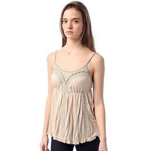 Kimchi Blue cream/gray babydoll top read description